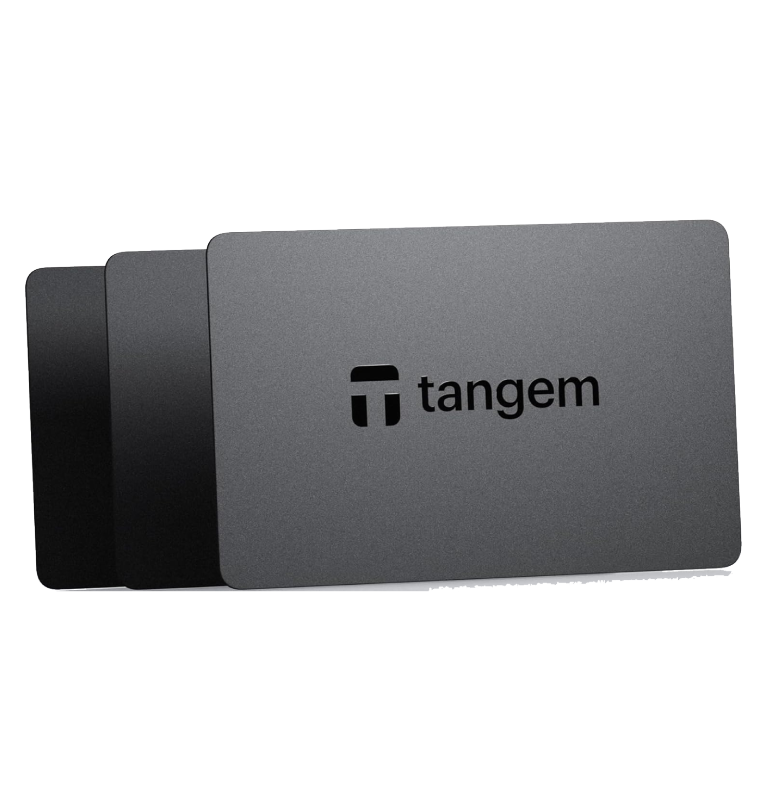 Portefeuilles physiques TANGEM bitcoin orange gold