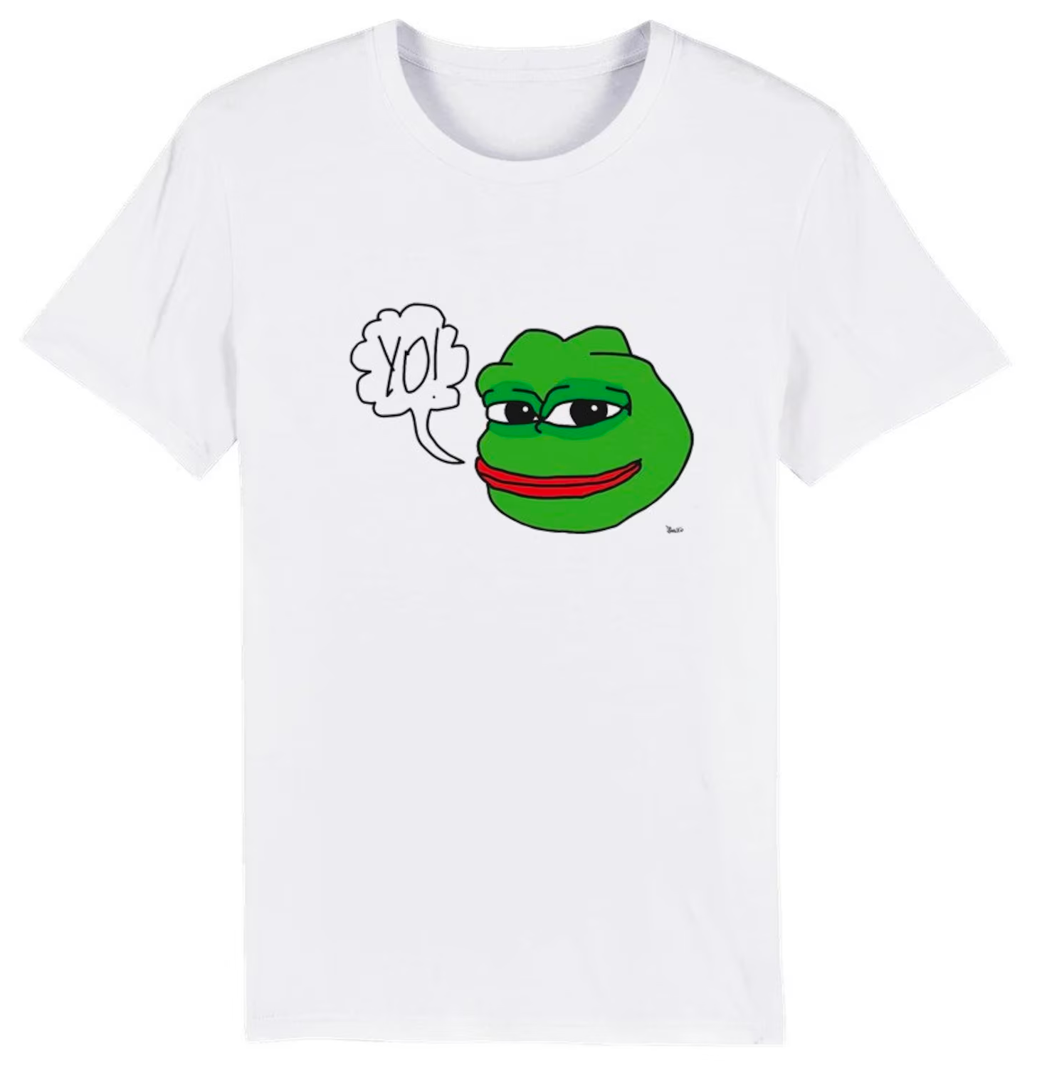Tee shirt yo pepe jp malot bitcoin orange gold frog