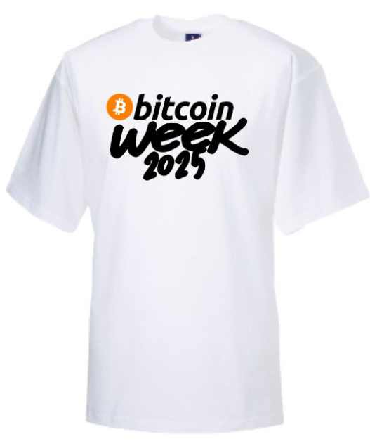 T-Shirt Bitcoin Week Blanc Officiel – Image 2